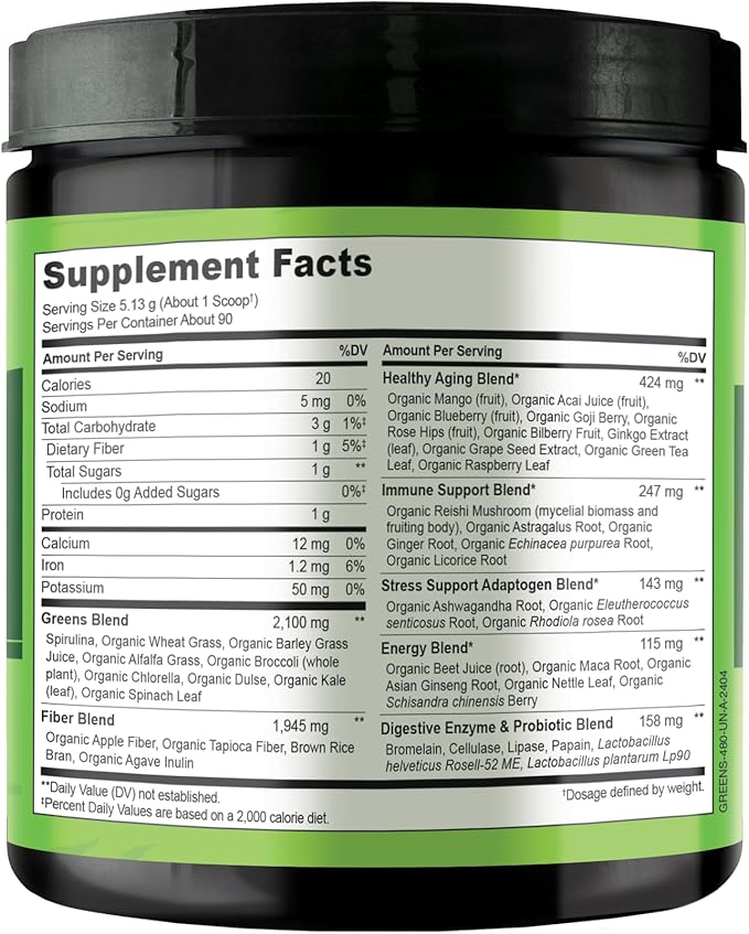 NATURELO Raw Greens Superfood Powder - Image 8