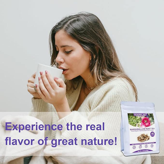 TEARELAE - Marshmallow Root Tea Bags - 2g x 40 Count - Premium Natural Cut & - Image 7