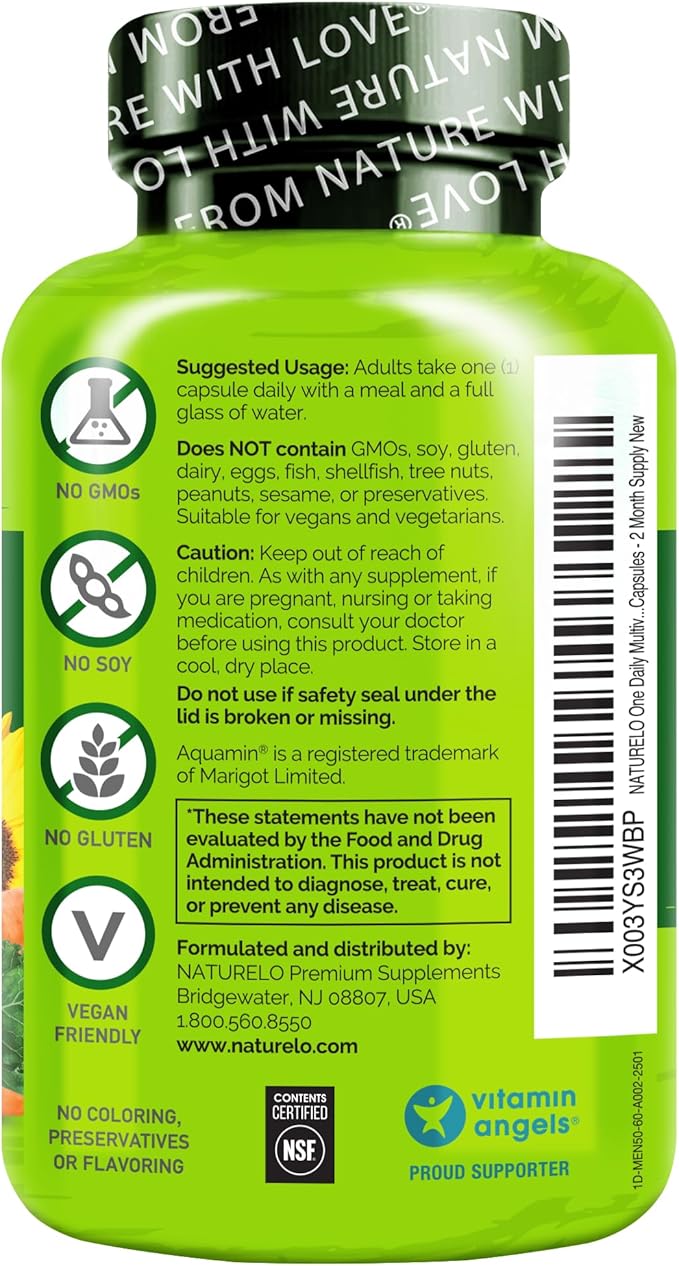 NATURELO Mens Multivitamins for Men 50+ - Image 9