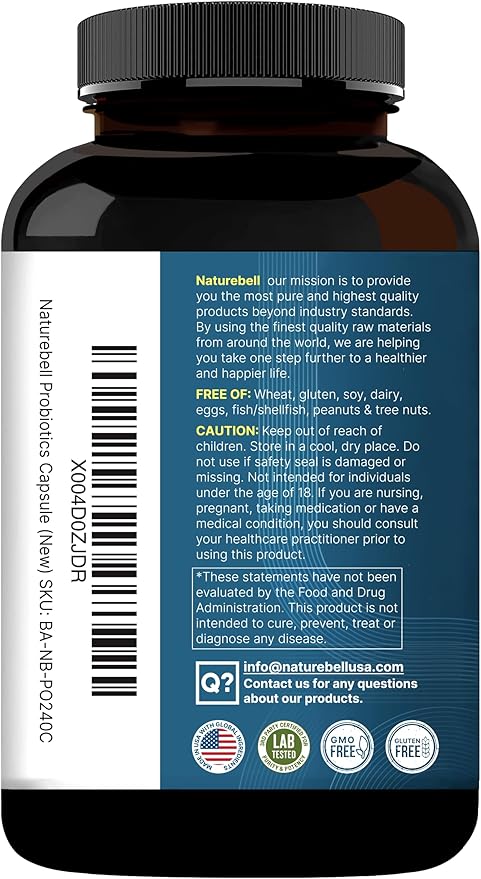 NatureBell Probiotic 200 Billion CFU – 40 Strains Per Serving | 240 Veggie - Image 8