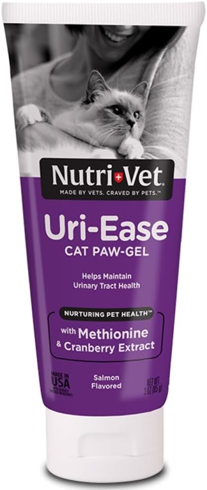 Nutri-Vet Uri-Ease Paw Gel for Cats, Cat Urinary Vitamin, Probiotic & Prebiotic by Nutri-Vet