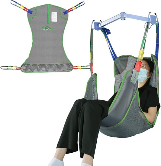 Universal Full Body Patient Lift Sling, Mesh U-Shape Transfer Sling by EZAssistive