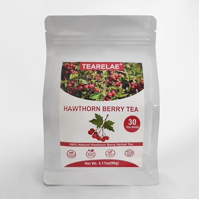 TEARELAE - Hawthorn Berry Herbal Tea Bags – Caffeine Free, Sweet & Tart Flavor by TEARELAE