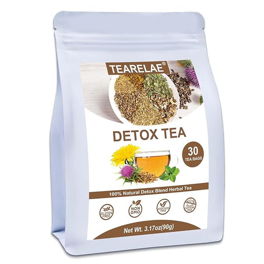 TEARELAE - Detox Tea, Dandelion Root, Licorice Root, Peppermint - Support Liver by TEARELAE
