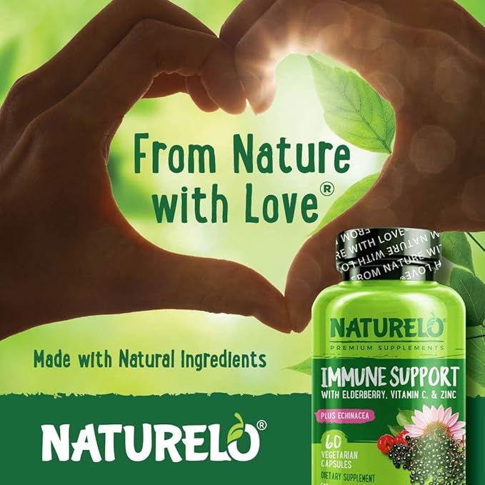 NATURELO Immune Support – Vitamin C, Elderberry, Echinacea – Natural Immunity - Image 5