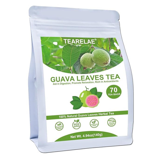 TEARELAE - Guava Leaves Tea Bags - 70 Count - 100% Pure Natural Guava Leaves - by TEARELAE