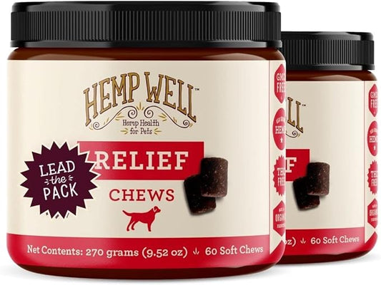 Hemp Well Hemp Relief Dog Soft Chews – Supports Joint Health in Dogs and by HempWell