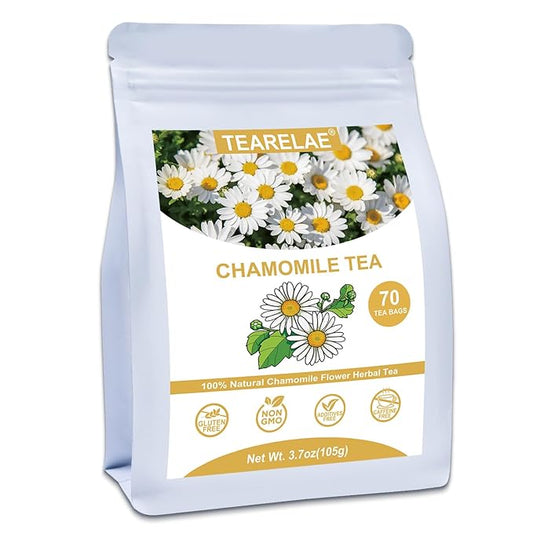 TEARELAE - Chamomile Tea - 70 Count - Premium Chamomile Flower Tea Bags - by TEARELAE