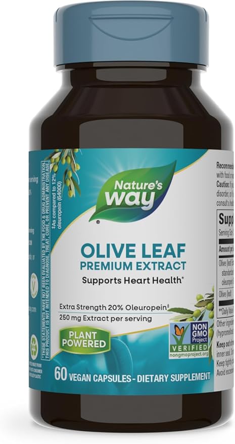 Nature's Way Olive Leaf, Premium Extract, Supports Heart Health*, 20% Oleuropein by NaturesWay%C2%AE