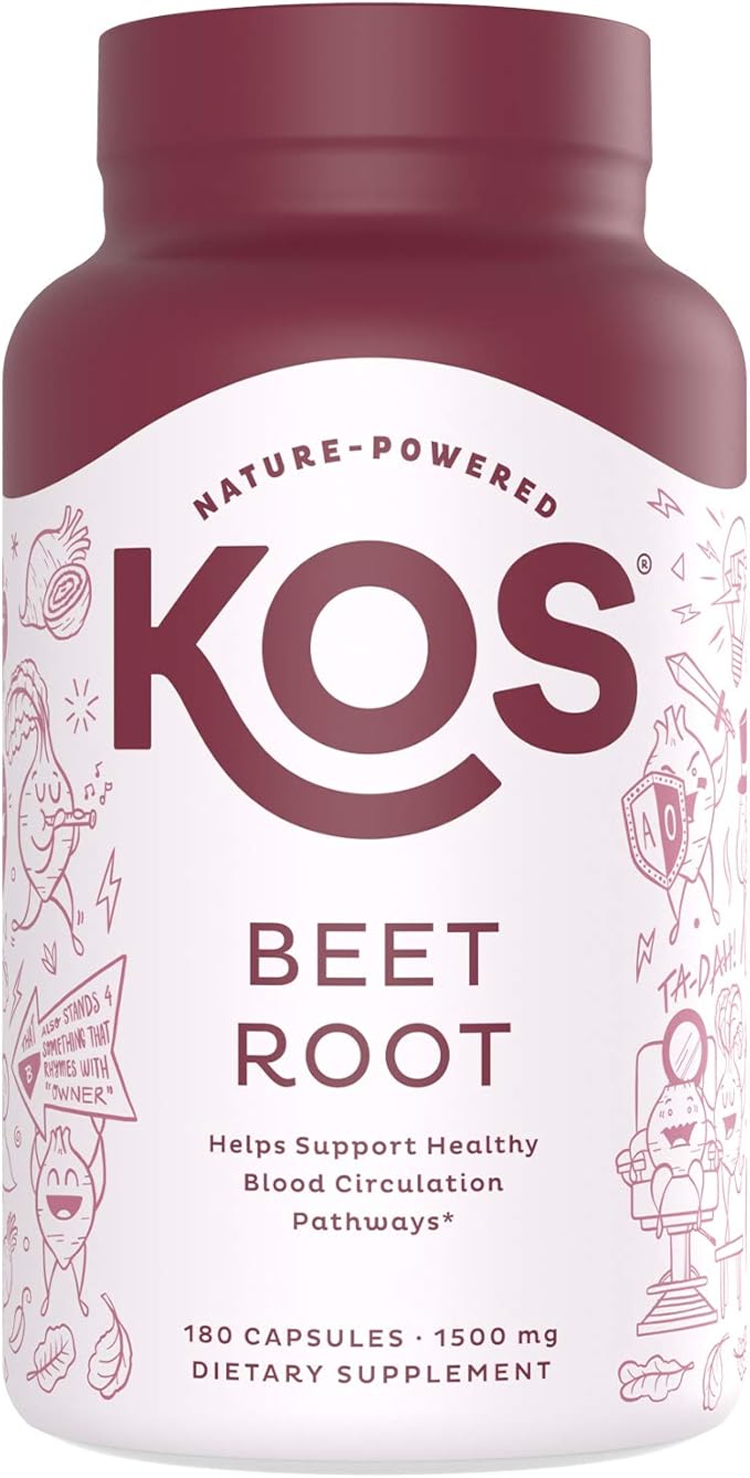 KOS Organic Beetroot Capsules 1500mg by KOS