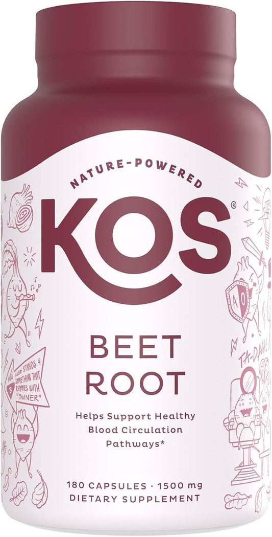 KOS Organic Beetroot Capsules 1500mg by KOS