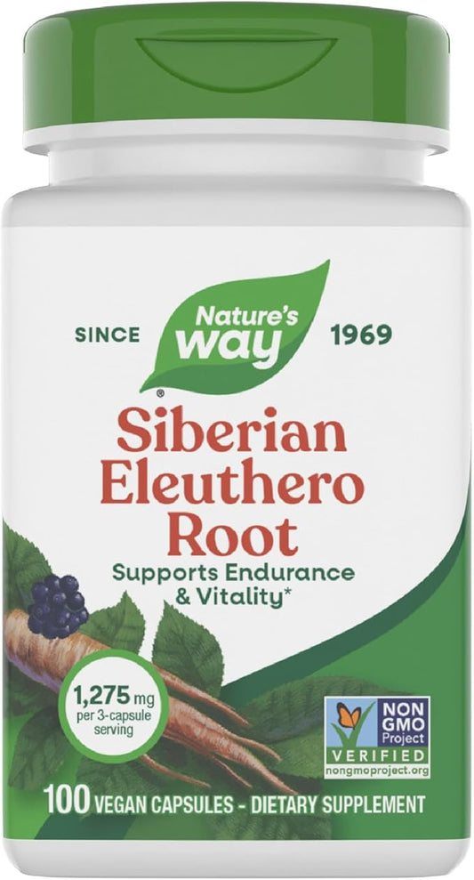 Nature's Way Premium Herbal Siberian Eleuthero Root Supplement, Supports by NaturesWay%C2%AE