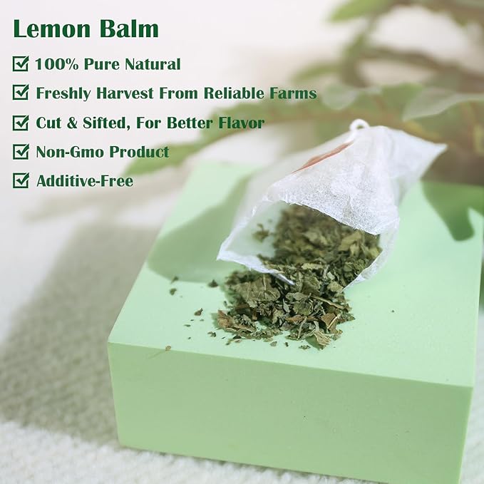 TEARELAE - Lemon Balm Tea Bag - 1.5g X 50 Count - Pure Natural Dried Lemon Balm - Image 3