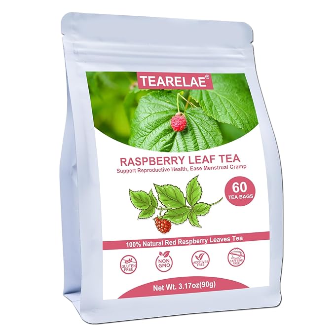 TEARELAE - Raspberry Leaf Tea - 1.5g x 60 Count - Premium Red Raspberry Leaves by TEARELAE