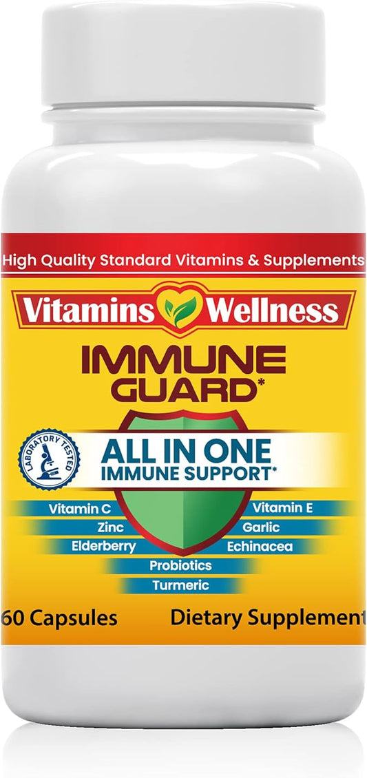-10 in 1- Made in USA Immune Support Supplement–Elderberry Immune Guard and by VitaminsWellness