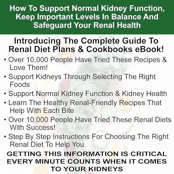 Pure Kidney Health Supplement and Renal Diet Cookbook - Image 3