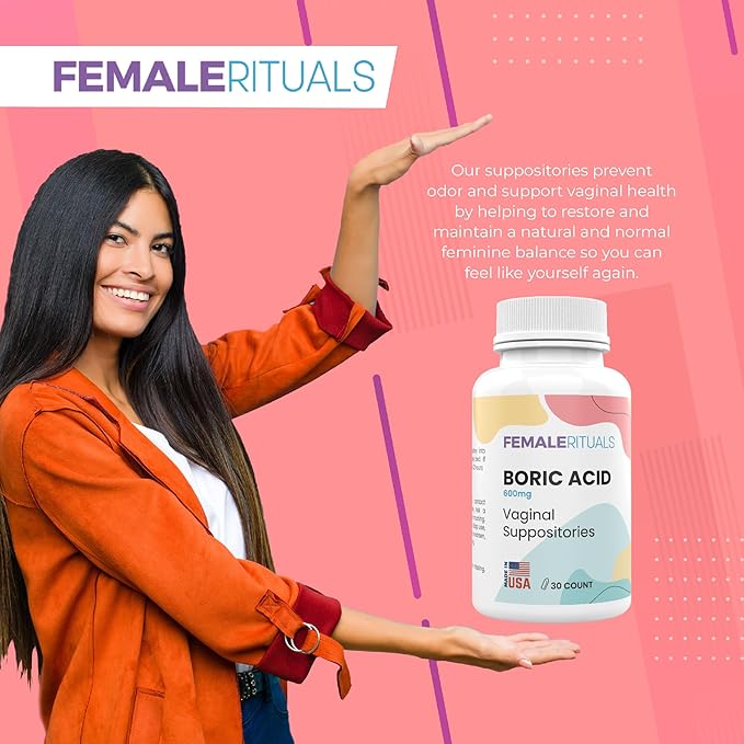 Boric Acid Suppositories for Women 600mg 30 Pack - Image 6