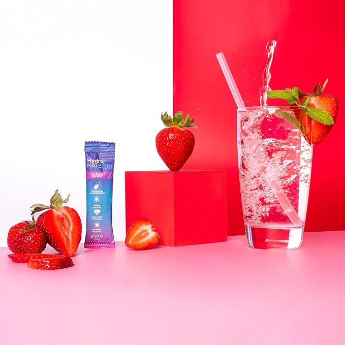 HydroMATE Electrolytes Powder Drink Mix Packets Hydration Accelerator Low Sugar - Image 4