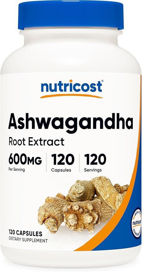 Nutricost Ashwagandha Herbal Supplement 600mg, 120 Capsules by Nutricost