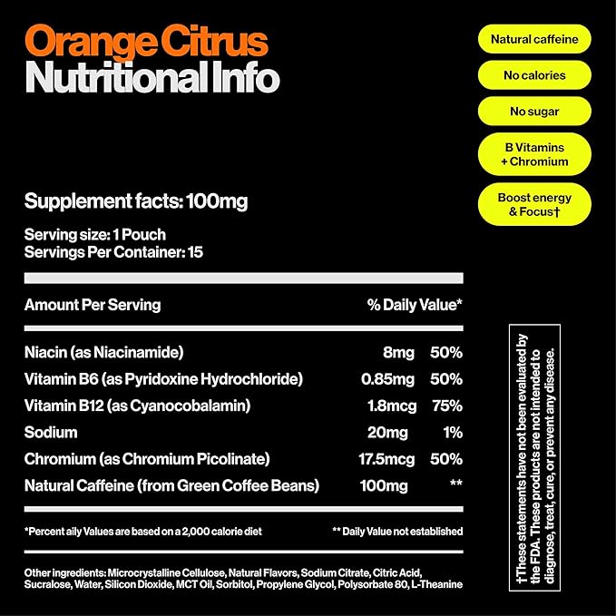 Wip Energy Pouches | 100mg Natural Caffeine | Vitamins and Minerals | 4 Pack - Image 5