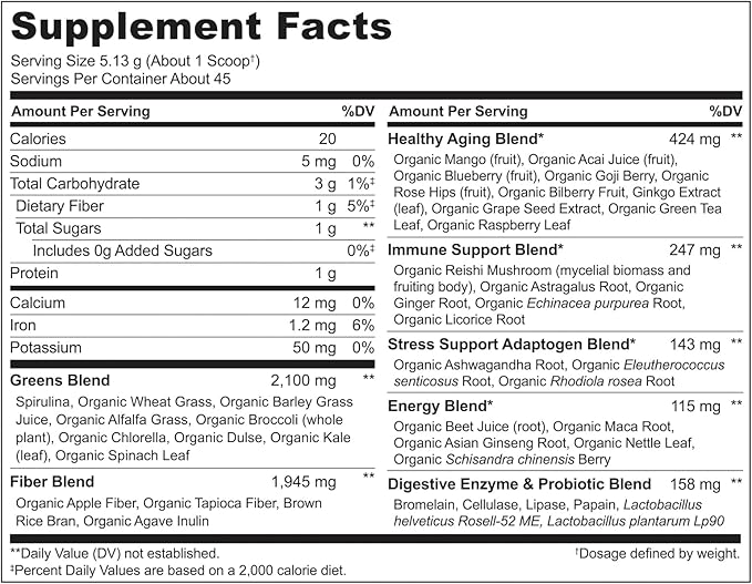 NATURELO Raw Greens Superfood Powder - Image 4