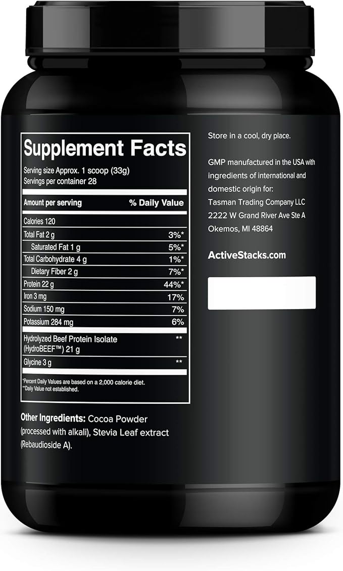 Beef Protein Isolate Powder, Chocolate - Image 3