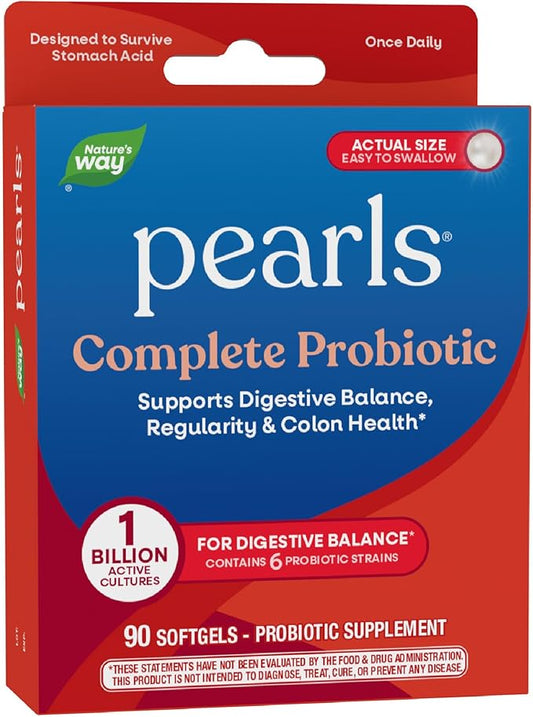 Nature's Way Probiotic Pearls Complete, 1 Billion Live Cultures, 90 Softgels by NaturesWay%C2%AE
