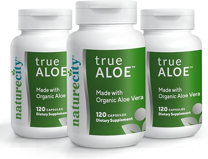 NatureCity True-Aloe 80, 000mg Aloe Vera Gel Equivalent Per Serving– Made by NatureCity