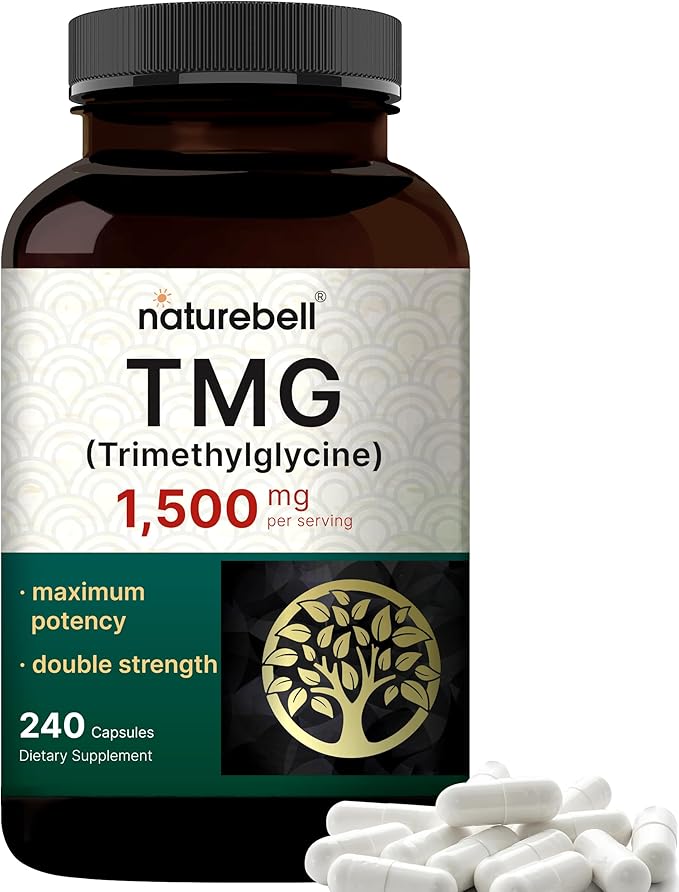 NatureBell TMG Supplements 1, 240 Capsules | Max Strength Betaine Anhydrous by NATUREBELLINC
