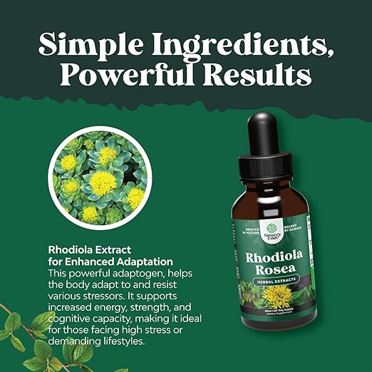 Natures Craft High Potency Rhodiola Rosea Tincture -Liquid Rhodiola Supplement - Image 7