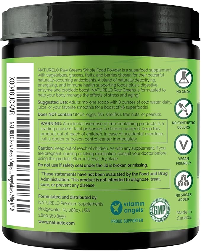 NATURELO Raw Greens Superfood Powder - Image 7