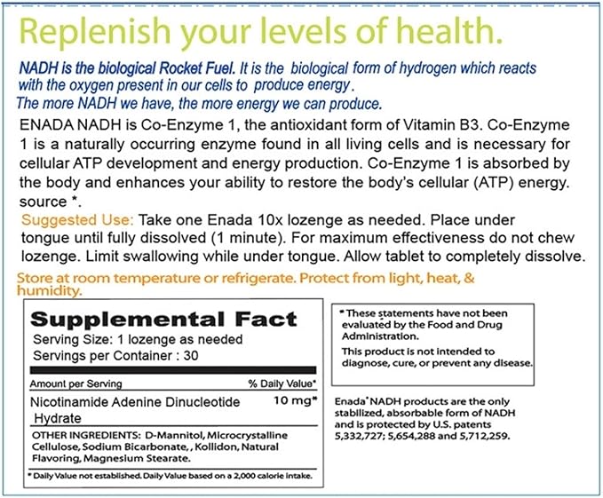 ENADA 10X NADH Supplement with Fast Acting Formula - Image 2