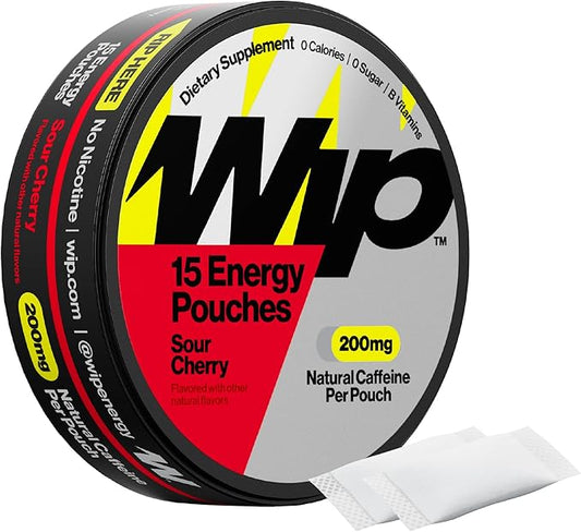 Wip Energy Pouches | 200mg Natural Caffeine | Vitamins and Minerals | Sour by Wip