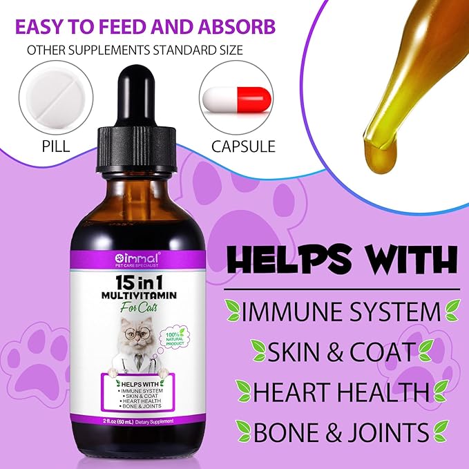 15-in-1 Multivitamin Drops for Cats - Image 2