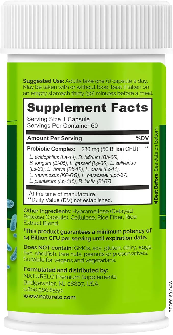 NATURELO Probiotics for Digestive Health - Image 6