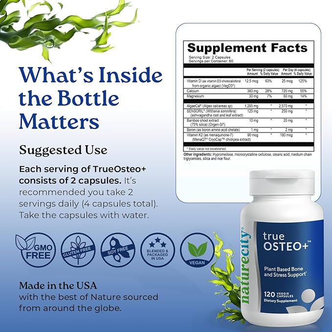 NatureCity True-Osteo Bone Support Supplement – Plant-Based Formula - Image 7