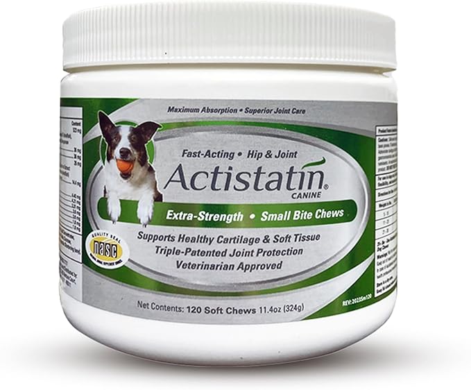 Actistatin Canine Small Dog Soft Chews, 120ct – Patented Extra-Strength Joint by Actistatin
