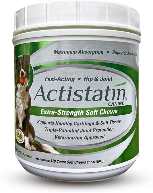 Actistatin Canine Large Dog Soft Chews, 120ct – Patented Extra-Strength Joint by Actistatin