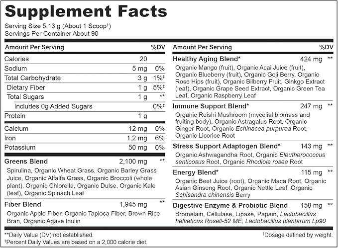 NATURELO Raw Greens Superfood Powder - Image 3