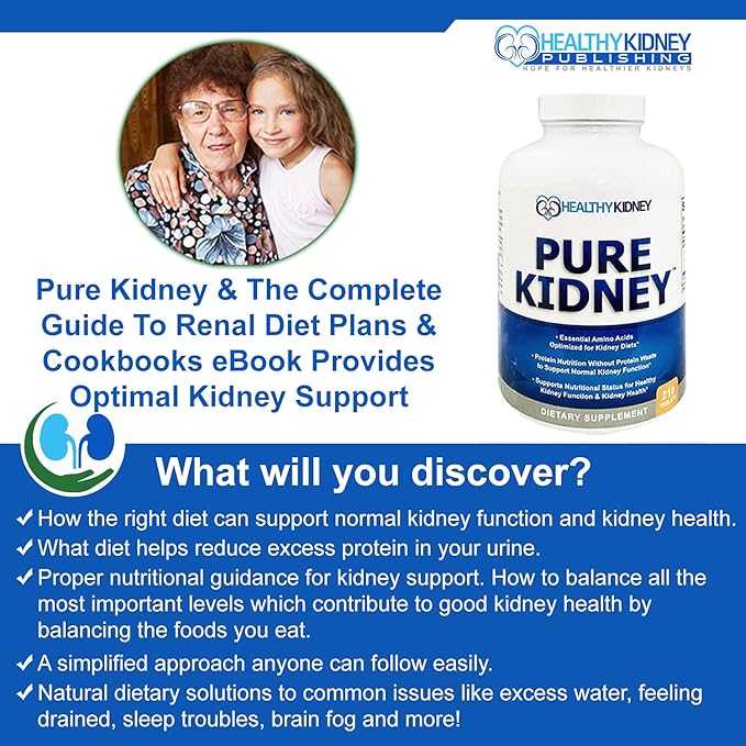 Pure Kidney Health Supplement and Renal Diet Cookbook - Image 2