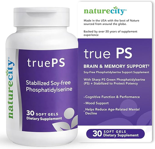 NatureCity True-PS Soy Free Stabilized Phosphatidylserine 100mg Brain by NatureCity