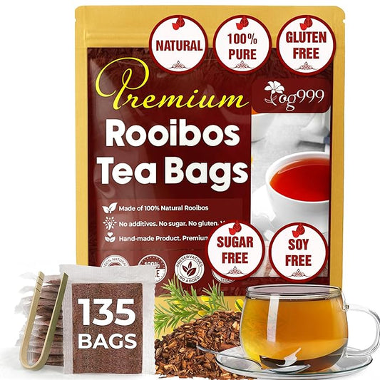 TOG999, 135 Premium Red Rooibos Tea Bags, 100% Natural & Pure from Rooibos Tea by TOG999TeaOrganicGarden