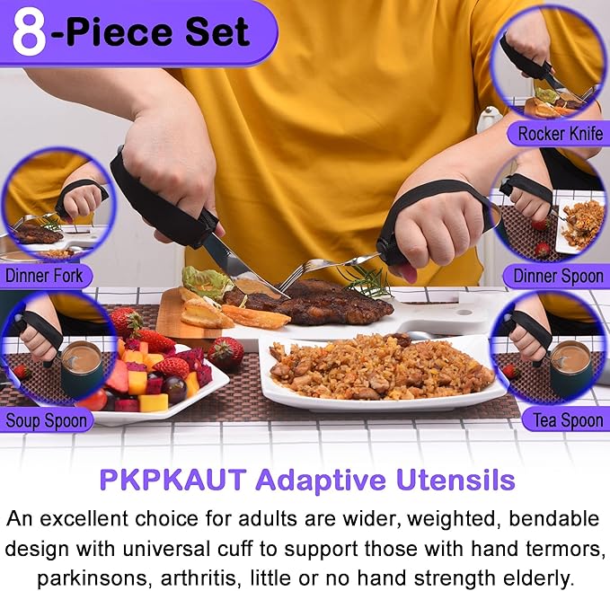 Weighted Parkinsons Utensils for Hand Tremors, Weighted Silverware for - Image 2