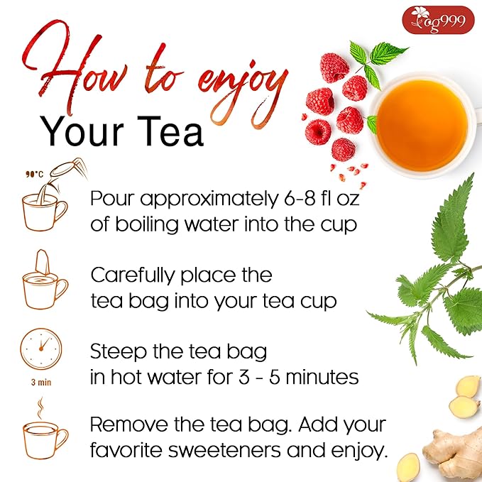 TOG999 Red Raspberry Leaves Tea Bags - Image 9