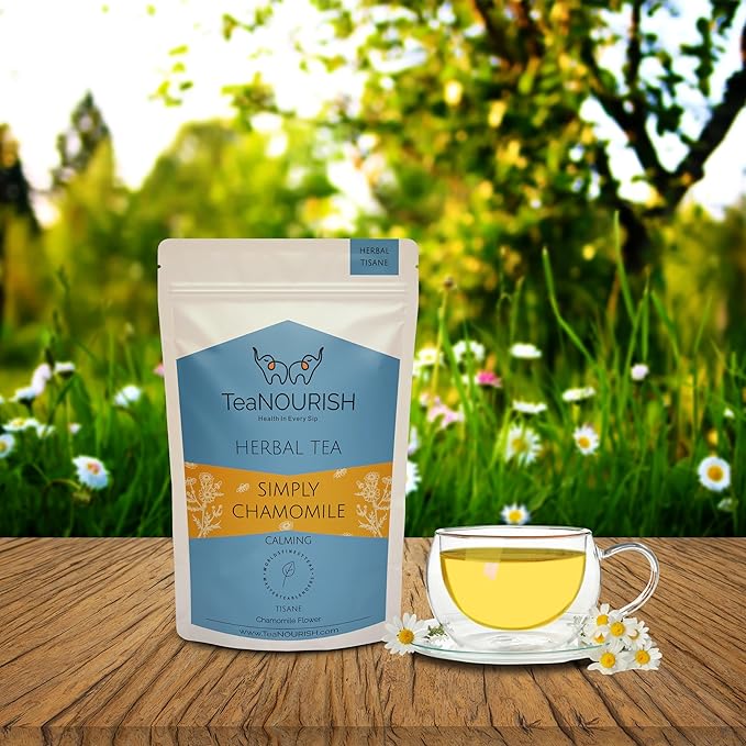 TeaNOURISH Simply Chamomile Herbal Tea | CAFFEINE-FREE | Calming & Relaxing - Image 2