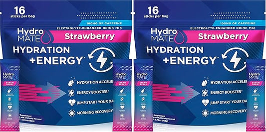 NatureWorks HydroMATE Electrolytes Powder Drink Mix Packets Hydration by HydroMATE