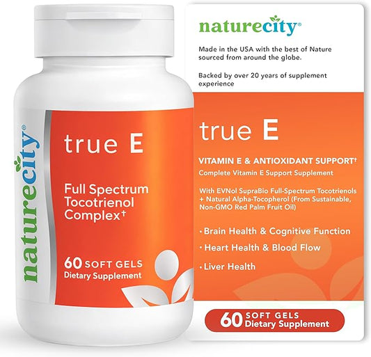 NatureCity True-E Full Spectrum Tocotrienols Vitamin E & Natural Alpha by NatureCity