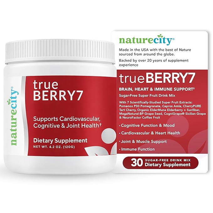 NatureCity True-Berry-7 Super Polyphenol Fruit Blend Drink Mix by NatureCity
