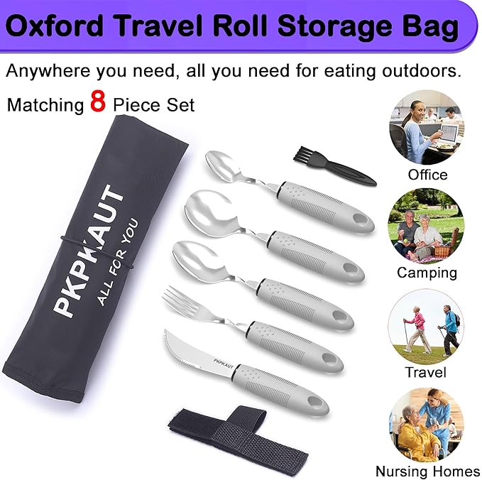 Weighted Parkinsons Utensils for Hand Tremors, Weighted Silverware for - Image 6