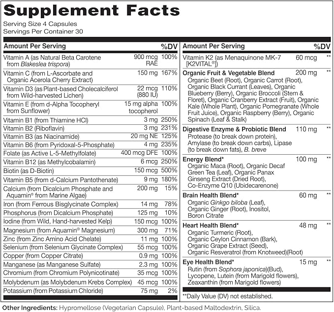 NATURELO Whole Food Multivitamin - Image 3